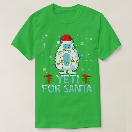 Yati voor Kerstmis met kerstmis T-shirt (Design voorkant)