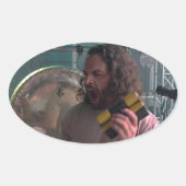 Yawn Ovale Sticker (Voorkant)