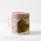 Yawning Baby Sloth Wake Up Tweekleurige Koffiemok (Voorkant links)