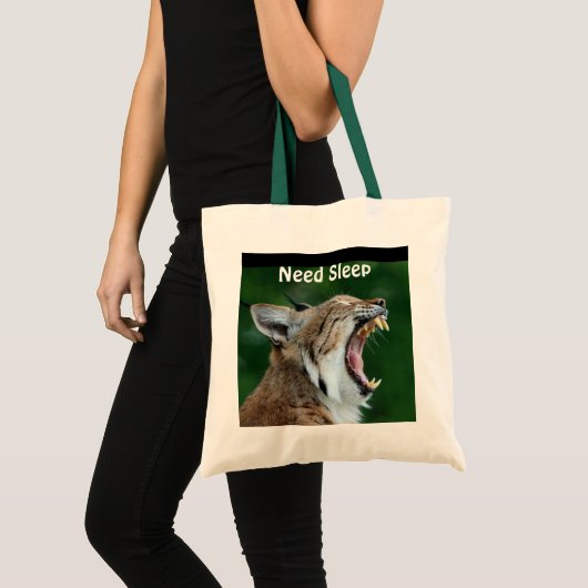 Yawning Bobcat Tote Bag (Voorkant (product))