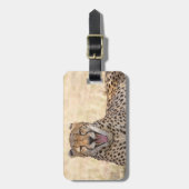 Yawning Cheetah Bagagelabel (Voorkant verticaal)