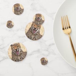 Yawning Cheetah Confetti