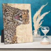 Yawning Cheetah Fotoplaat (Zijkant)