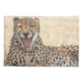 Yawning Cheetah Kussensloop (Achterkant)