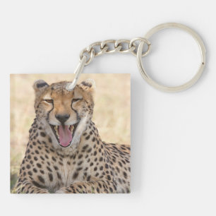 Yawning Cheetah Sleutelhanger