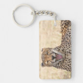 Yawning Cheetah Sleutelhanger (Voorkant)