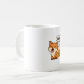 Yawning fox mug koffiemok (Voorkant links)