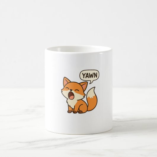 Yawning fox mug koffiemok (Center)