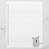 Yawning Kat Lined Letterhead (Voorkant)