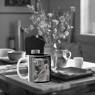 Yawning Koala-grappig citaat Tweekleurige Koffiemok