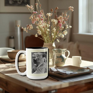 Yawning Koala-grappige quote no2 Tweekleurige Koffiemok