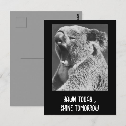 Yawning Koala-grappige zin Briefkaart (Voorkant / Achterkant)
