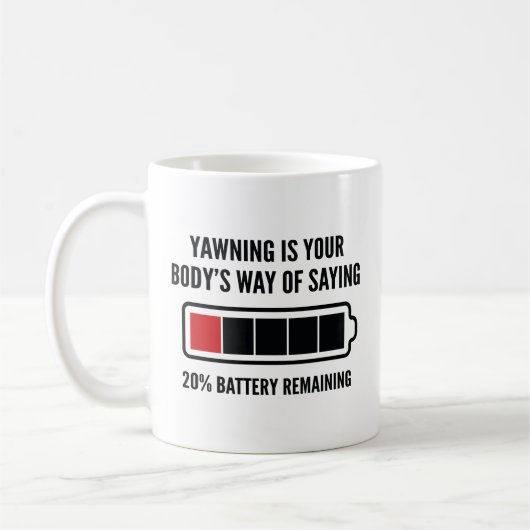 Yawning Koffiemok (Links)