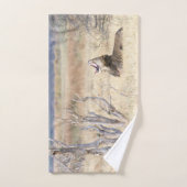 Yawning lion bad handdoek (Handdoek)