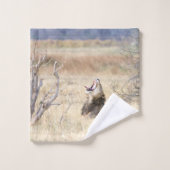 Yawning lion bad handdoek (Wasdoekje)