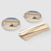 Yawning lion handwaaier (Niet-gemonteerd)