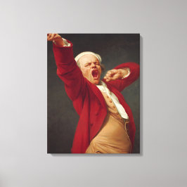 Yawning Man (Self-Portrait) (door Joseph Ducreux) Canvas Afdruk