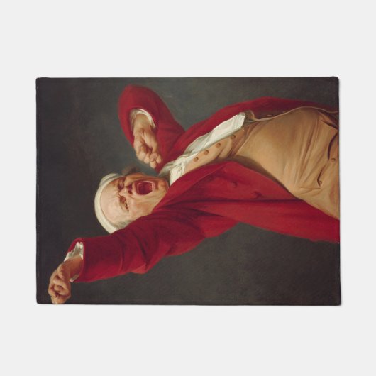 Yawning Man (Self-Portrait) (door Joseph Ducreux) Deurmat (Voorkant)