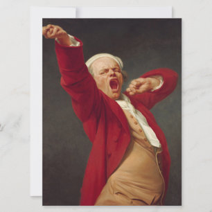 Yawning Man (Self-Portrait) (door Joseph Ducreux) Kaart