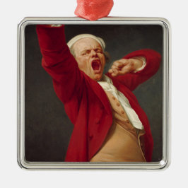 Yawning Man (Self-Portrait) (door Joseph Ducreux) Metalen Ornament
