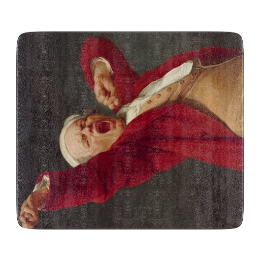 Yawning Man (Self-Portrait) (door Joseph Ducreux) Snijplank (Voorkant)