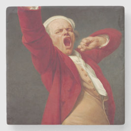 Yawning Man (Self-Portrait) (door Joseph Ducreux) Stenen Onderzetter