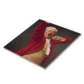 Yawning Man (Self-Portrait) (door Joseph Ducreux) Tegeltje (Zijkant)