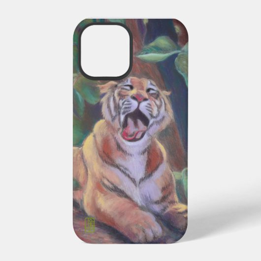 Yawning Tiger iPhone case Hoesje (Achterkant)