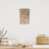 Yaxchilan lintel, late klassieke periode poster (Keuken)