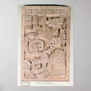 Yaxchilan lintel, late klassieke periode poster