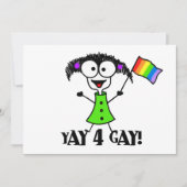 Yay 4 Gay Pride Uitnodigingen (Voorkant)