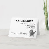Yay a Baby Nooit meer alleen Kaart (Voorkant)
