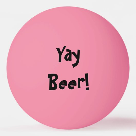 Yay Beer! Gloed in het donker Pingpongbal (Voorkant)