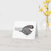 YAY! Black Pug Zoomies-Kaart Kaart (Gele Bloem)
