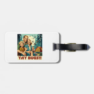 Yay Bugs Camping Grappig Bagagelabel