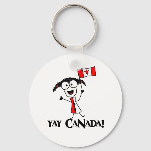 Yay Canada! Button Sleutelhanger (Voorkant)