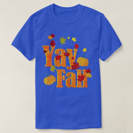 Yay FallAutumn Herfst Threadn Design met Falling L T-shirt (Design voorkant)