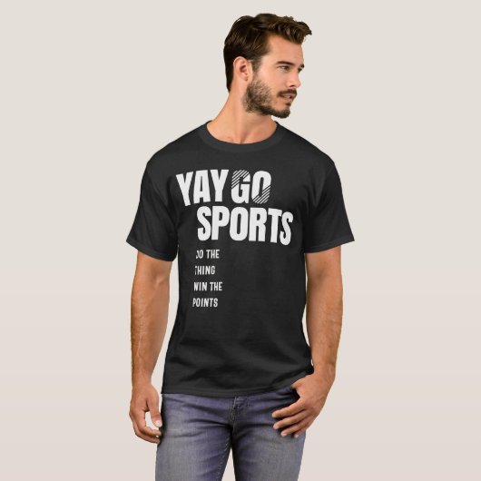 Yay Go Sport - Grappige Sport T-shirt (Voorkant volledig)