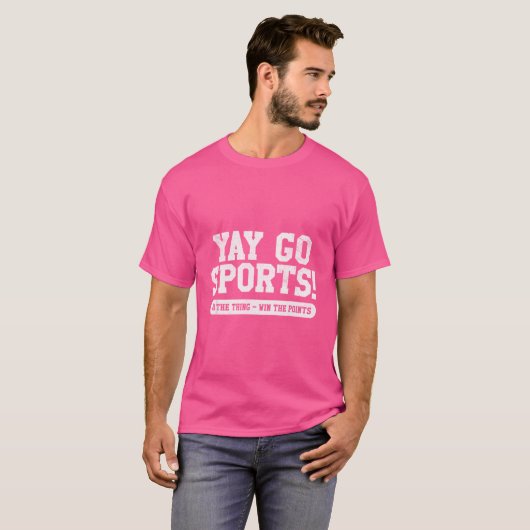 Yay Go Sports Funny Sports T-shirt (Voorkant volledig)