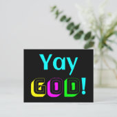 Yay God Briefkaart (Staand voorkant)