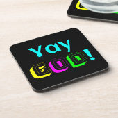 Yay God Neon Liefde Bier Onderzetter (Linkerzijde)