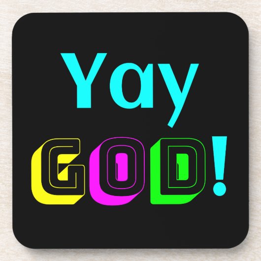 Yay God Neon Liefde Bier Onderzetter (Voorkant)