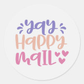 Yay Happy Mail - Small Business Sticker (Voorkant)