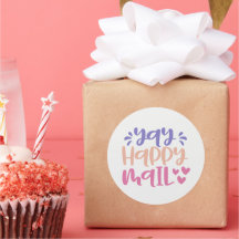 Yay Happy Mail - Small Business Sticker