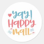 Yay Happy Mail - Small Business Sticker (Voorkant)