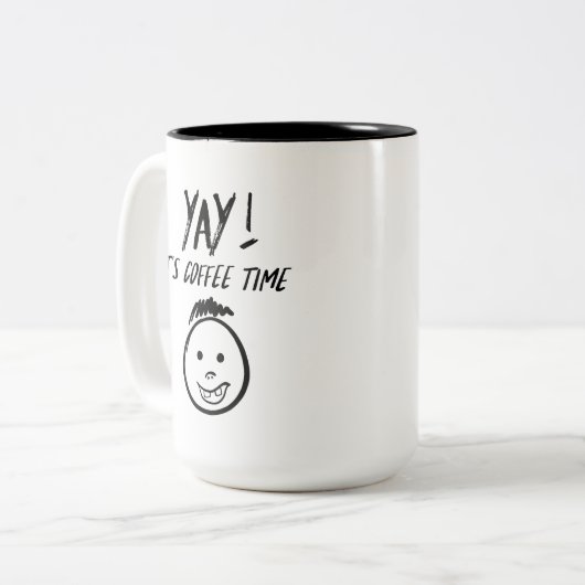 Yay - Het is koffietijd mok (Voorkant links)