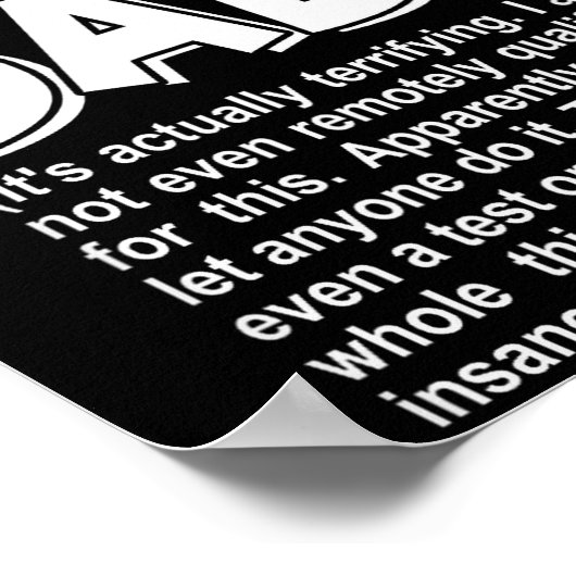 Yay! I'm A New Dad! - Funny Father's Day Joke Gift Poster (Hoek)