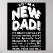 Yay! I'm A New Dad! - Funny Father's Day Joke Gift Poster (Voorkant)