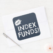 Yay Index Funds Vierkante Sticker (Envelop)