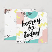 Yay, it's your birthday memphis eighties 90s girls feestdagenkaart (Voorkant / Achterkant)